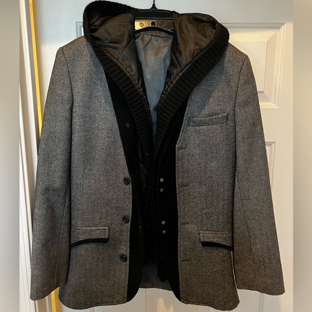 RNT23 (Ron Tomson) Sport Coat/Blazer with Removable Hood Medium